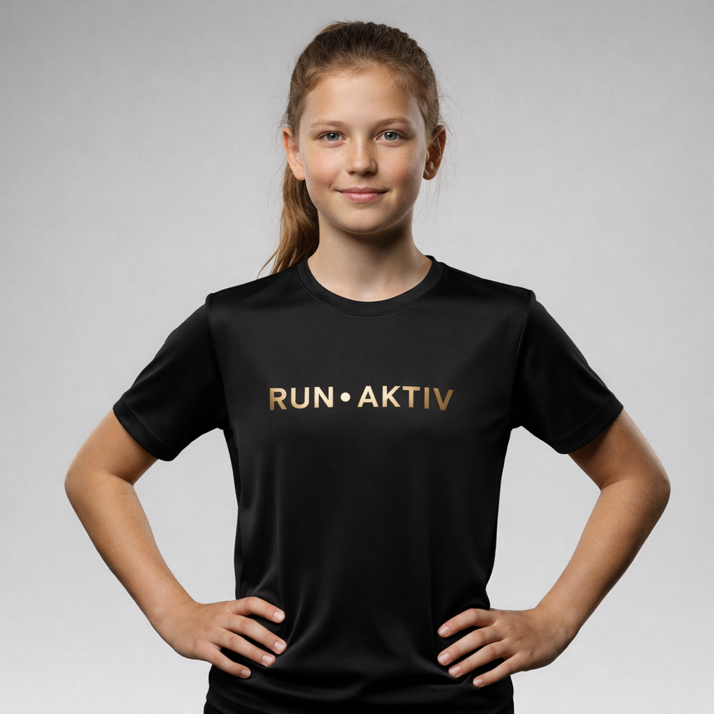 RUN AKTIV Unisex Kids' T-Shirt – Short Sleeves | Round Neck
