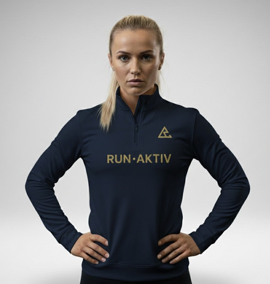 Chandail pour femme RUN•AKTIV manches longues 1/4 zip