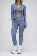 Ensemble SEAMLESS RUN•AKTIV – Soutien-gorge + legging + veste zippée manches longues (3 pièces)