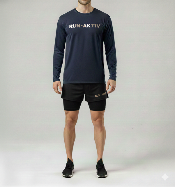 RUN•AKTIV Unisex 2-in-1 Shorts with Compression