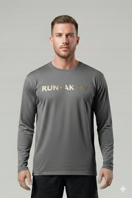 T-shirt RUN•AKTIV manches longues pour homme – Col rond