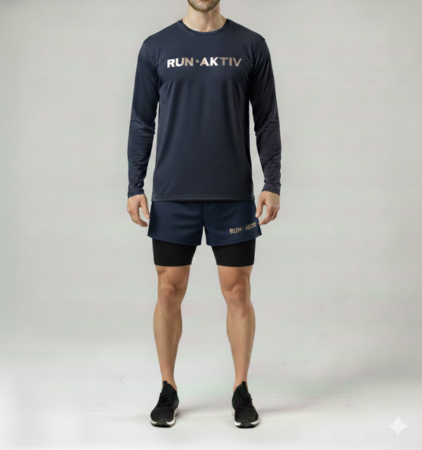 RUN•AKTIV Unisex 2-in-1 Shorts with Compression