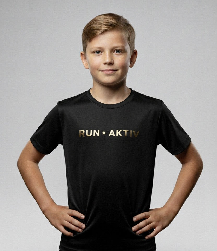 RUN AKTIV Unisex Kids' T-Shirt – Short Sleeves | Round Neck